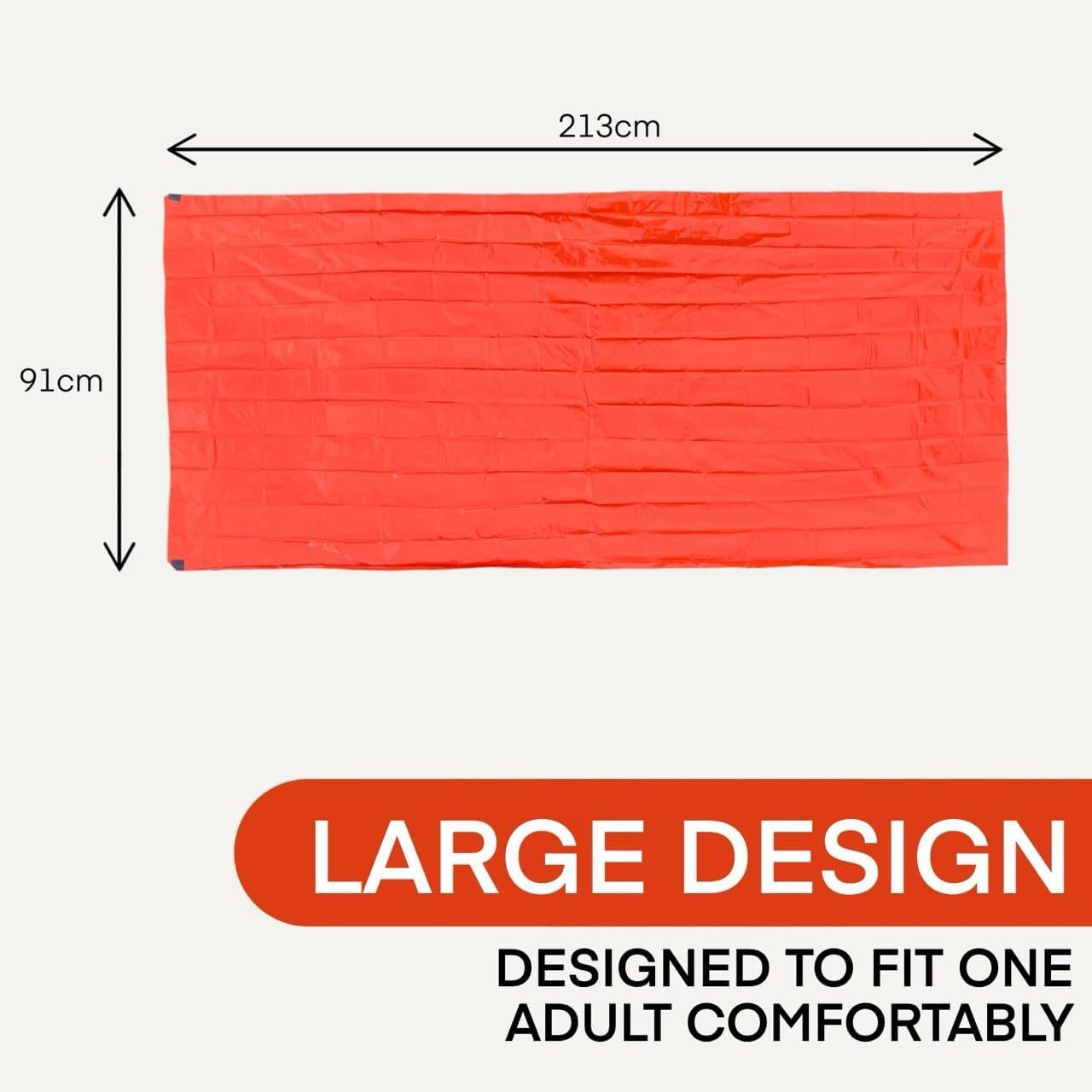 Soild Gears Outdoors Emergency Thermal Blanket, 210cm x 130cm Width, Thicker, Stronger Reusable