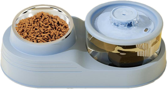 Automatic Cat Feeder,Cat Feeding Station | Anti Slip Base, Removable Pet Feeding and Watering Supplies for Cattery Management