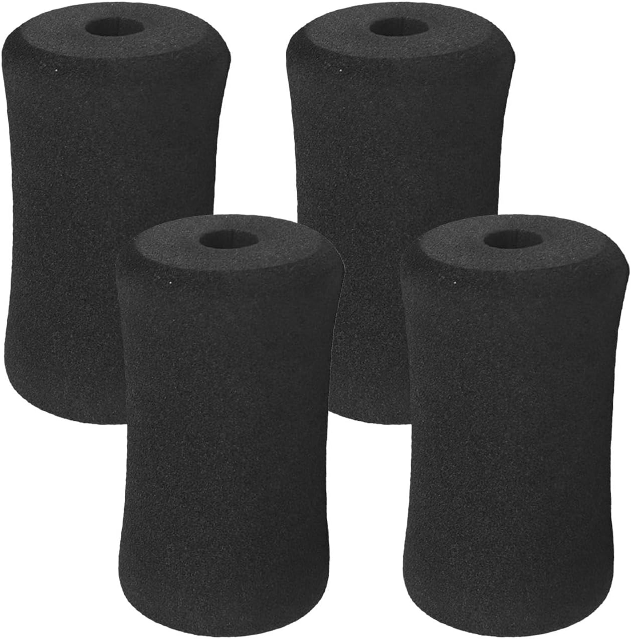 Foam Foot Pads, 4 Pack Roller Buffer Black Tube Covers, Home Gym Accessories for Comfort and Support, Fitness Gear for Exercise Machines, Leg Extensions, and Workouts