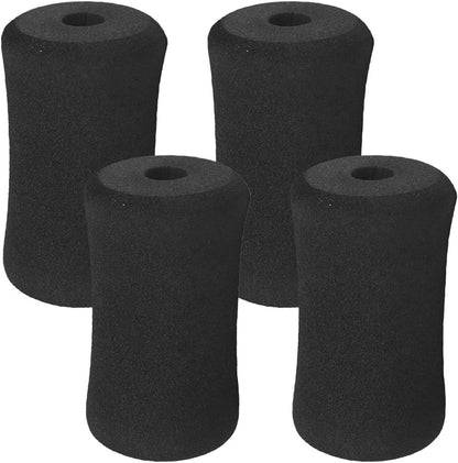 Foam Foot Pads, 4 Pack Roller Buffer Black Tube Covers, Home Gym Accessories for Comfort and Support, Fitness Gear for Exercise Machines, Leg Extensions, and Workouts
