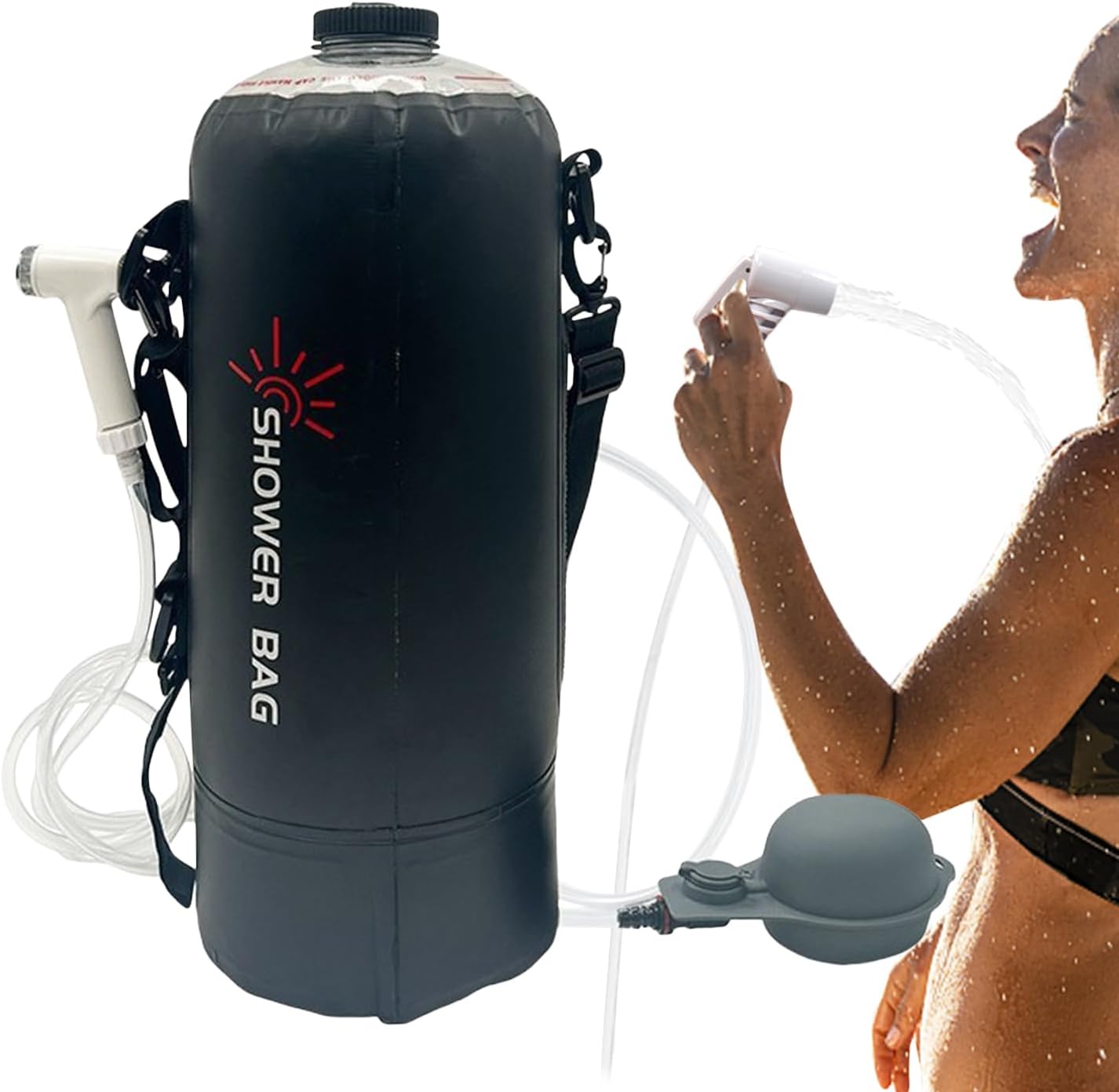 Camping Shower Bag, Portable Camp Shower, Solar Shower Kit, Outdoor Shower Gear, Travel Shower Bag, Hiking Water Shower, Beach Shower Pack, Foldable Shower Bag, Camp Shower Hose