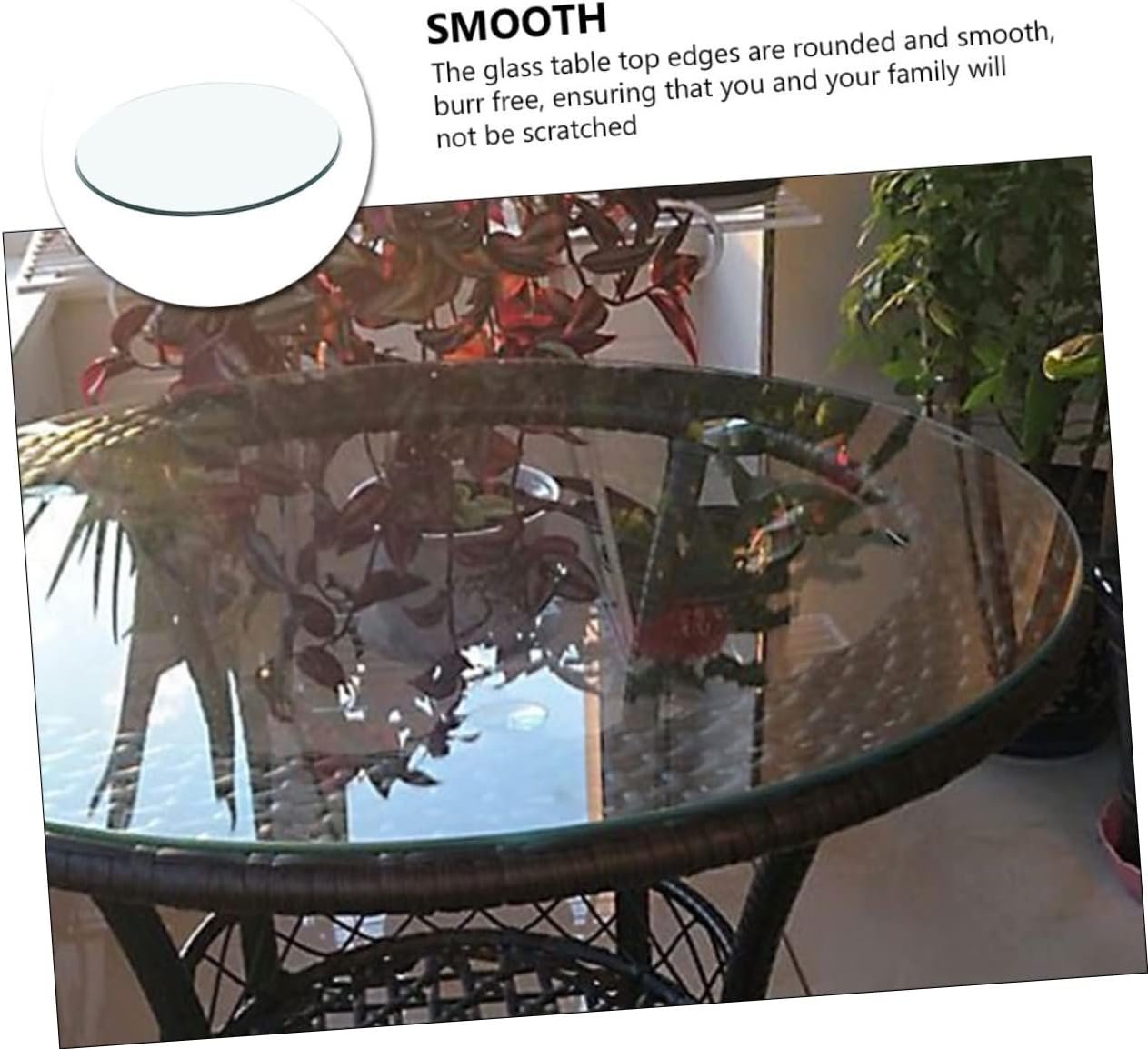 Glass Round Table Top Glass Table Top Circle Dining Table Transparent Tempered Glass Glass Tempered Glass Table Top