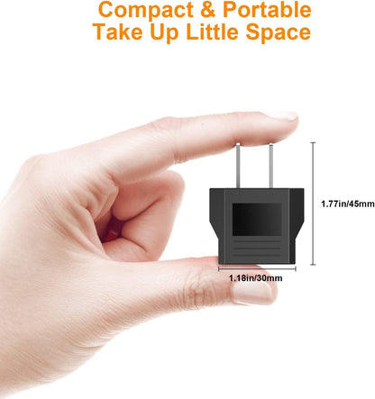 European to America/Canada Travel Plug Adapter, 5 Pack Universal Converter for European to American/Canada Power Outlets