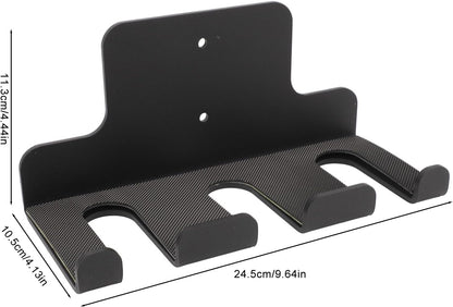 Wall Mounted Barbell Holder, Heavy Duty Carbon Steel Plate Barbell Storage Organizer with Rubber Pads Vertical Hanging Multi Purpose Barbell Storage Rack for Home Gym Accessory