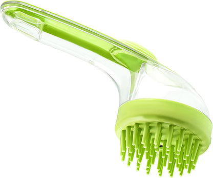 Dog Bath Brush | Dog Grooming Massage Brush with Shampoo Dispenser,Reusable Silicone Bristle Grooming Tool Cat Comb Shower Accessories for Long Short Hair Puppy Kitten