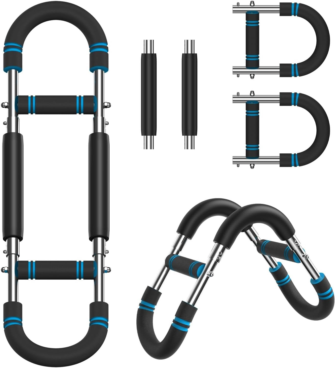 Twister Arm Trainer, Adjustable 60-110lbs Spring Chest Workout Bar, Portable Upper Body Trainer with Detachable Design, Home Gym Equipment for Chest, Shoulders, Arms & Forearm Muscle Building