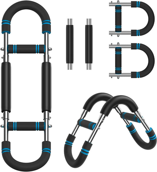 Twister Arm Trainer, Adjustable 60-110lbs Spring Chest Workout Bar, Portable Upper Body Trainer with Detachable Design, Home Gym Equipment for Chest, Shoulders, Arms & Forearm Muscle Building