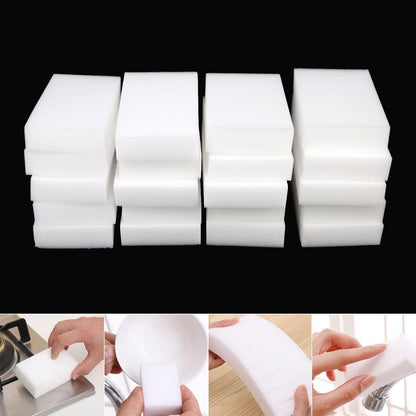 Voiemifore 20Pcs Melamine Cleaning Sponge Eraser Multi-functional Foam Cleaner, For Kitchen Bathroom Sink Home Cleaning Tools Stain Remover