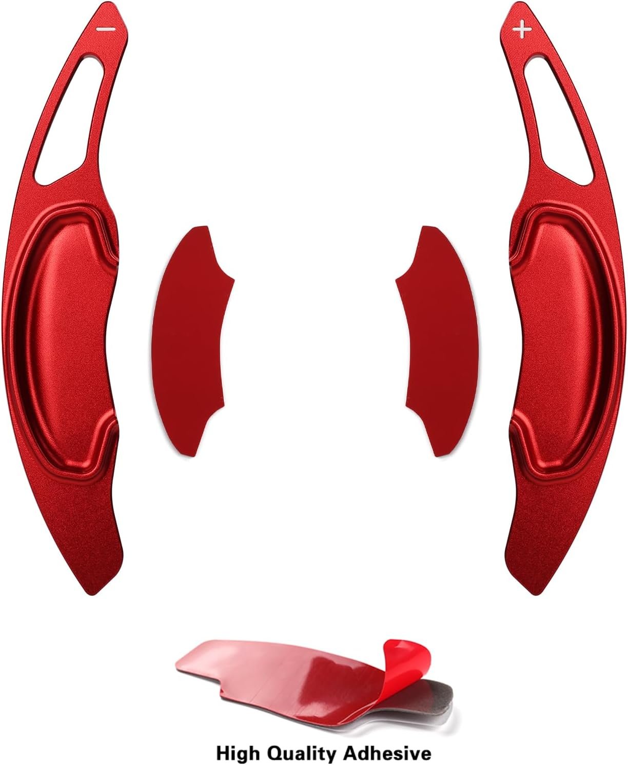 CKE 2pcs Compatible with Honda Civic Accord CR-V Pilot 2025 2024 2023 Accessories Car Paddle Shifter Extension Interior Shift Cover Trims -Red