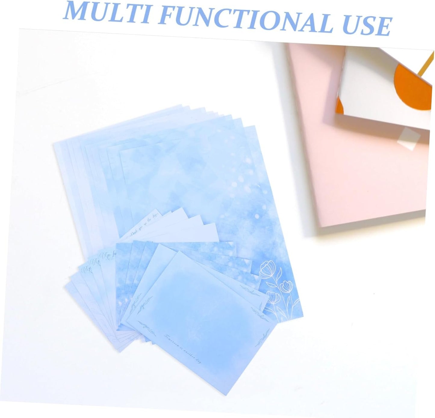 Holibanna 10Set Writing Paper Set with Envelopes Vintage Romantic Design Stationery for Craft Projects