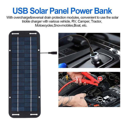 XUSIJAKQ1 Charge Anywhere Solar Car Battery Charger for On Go Power 12v Solar Panel Battery Charger Kit Solar Trickle Charger, with Controller