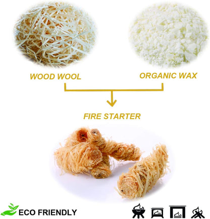 Fire Starter, 108 Count Natural Fire Starters for Fireplace, Charcoal Starter, Fire Starters for Grill, Campfires, Fireplace, BBQ, Firestarters for Indoor Outdoor Fire Pit, Wood Fireplace Starters