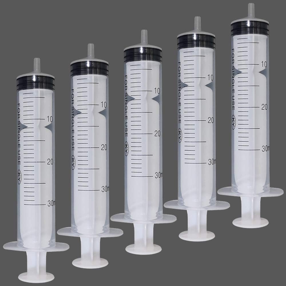 30 Pcs 10ml Plastic Syringe with Measurement, Without Needle, Suitable for Feeding Pets Watering Refilling(10ml,30pcs)