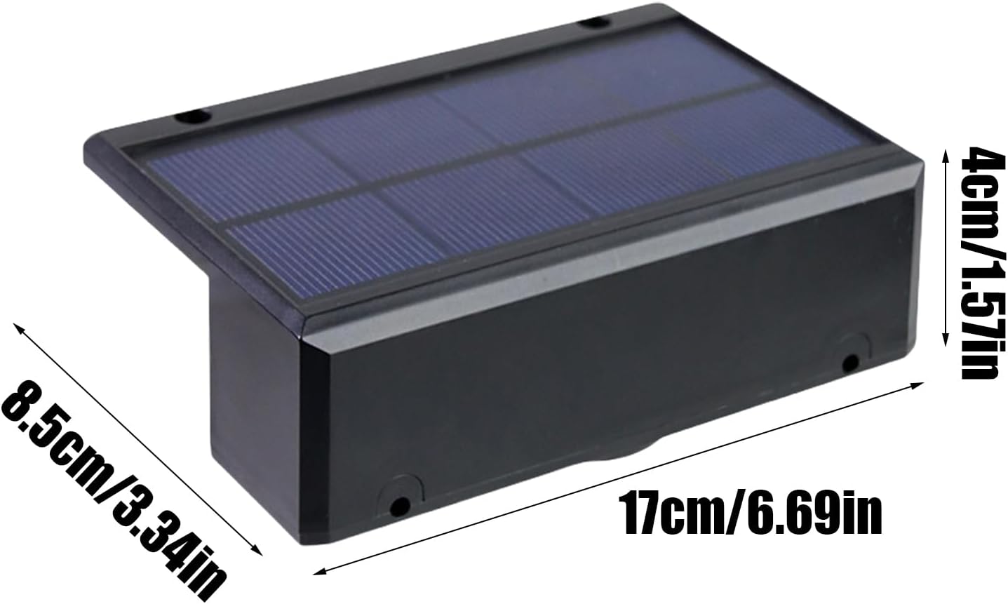 Outdoor Solar Light, Solar Fence Lights, 4.72x3.35in Decorative Smart Lighting Fixture, Automatic Sensor, Waterproof Led Stair Lamp for Patio, Deck, Poolside, Backyard Use