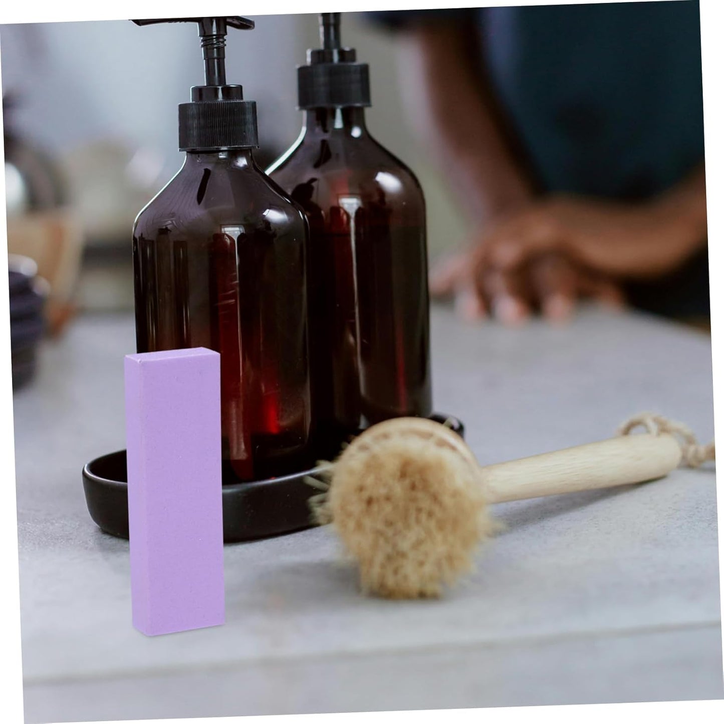 minkissy Eraser to Remove Stains Drainer Cleaner Drain Unblocker Holder Soft Gummy Stone Refill Snowboard Gummy Stone Granite Polishing Pads Sponge Sandpaper Block Rubber Purple