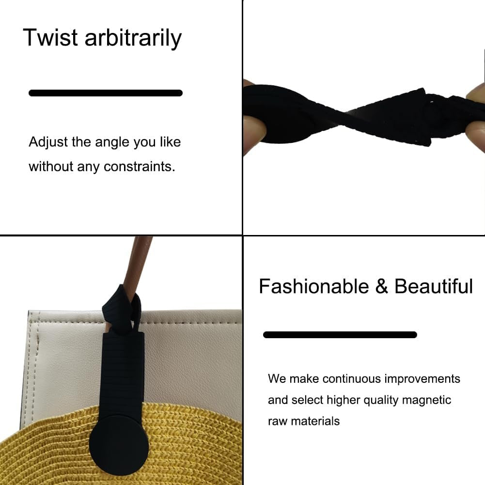 Magnetic Hat Clip, Outdoor Travel Accessory Hat Clip,Suitable for Sunshade Hats and Wide Brim Handbag Accessories