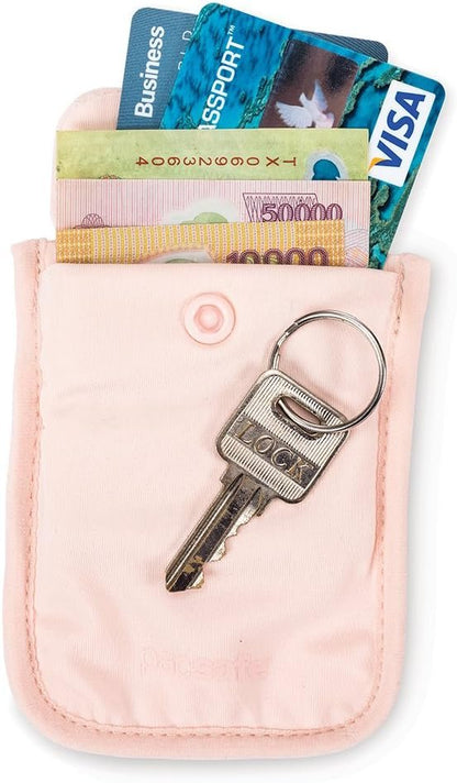 PacSafe Coversafe S25 Anti-Theft Secret Bra Pouch, Orchid Pink