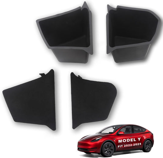 CYBERBEANS Trunk Organizer For Tesla Model Y Trunk Storage Bins Accessories 2025 2024 2023 Waterproof Rear Side Storage box (5 Seater)
