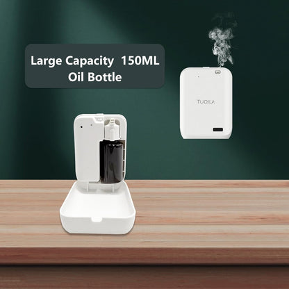 Tuqila Hotel Waterless Oil Diffuser Cold Air Technology 1000 sq.ft, APP Control Smart Scent Diffuser Clean Air Machine Essential Oil 150 ML, Wall Mounted Diffusion for Home, Hotel, Office (White)