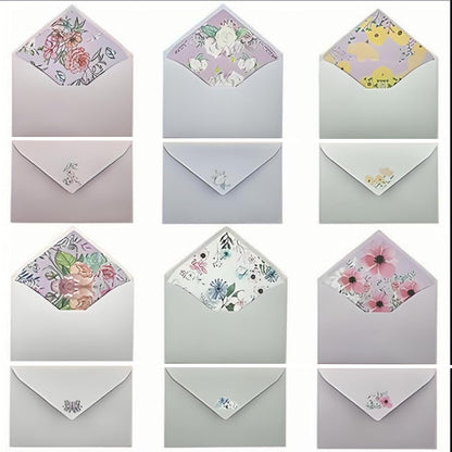 DxJ 72Pcs Stationary Letter Paper and Envelopes Set,48 Writing Stationery Paper 5.9X7.7Inch+24Pcs A6 Cute Envelopes 4x6Inch,Unique Flower Design Stationary Set for Writing Letters(H1)