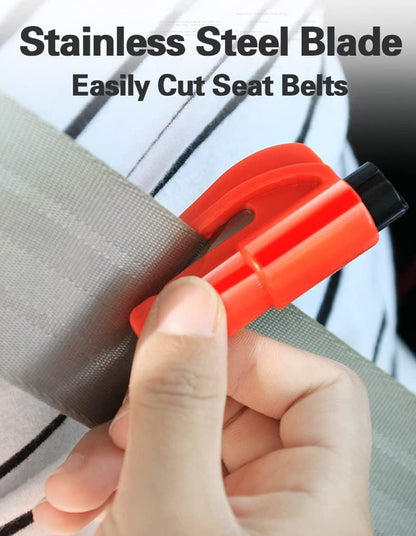6 Pcs Car Window Breaker Keychain Seatbelt Cutter Glass Breaker Car Emergency Escape Tool Seat Belt Cutter Window Breaker Car Safety Mini Hammer