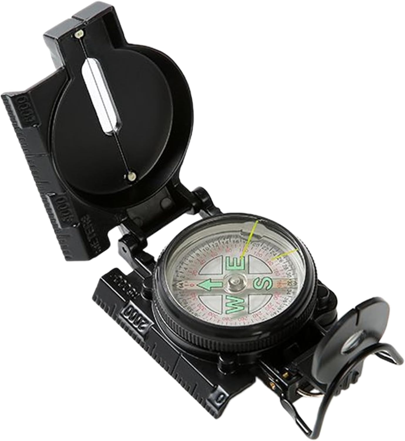 Hiking Survival Compass, Portable Survival Gear, Aluminum Alloy Pocket Compass, 5,98 x 2,28 x 0,87 pollici Small Navigation Tool for Outdoor Travel, Camping, Backpacking, Hunting, multicolore, Random