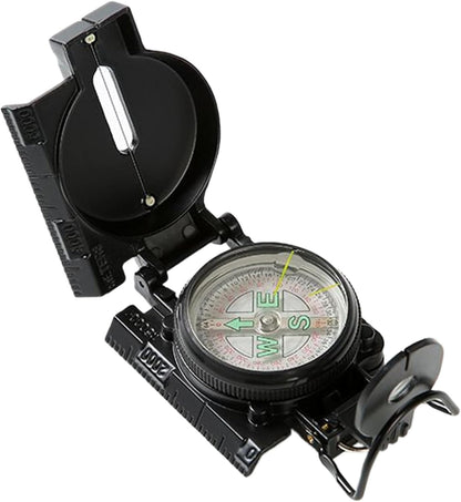 Hiking Survival Compass, Portable Survival Gear, Aluminum Alloy Pocket Compass, 5,98 x 2,28 x 0,87 pollici Small Navigation Tool for Outdoor Travel, Camping, Backpacking, Hunting, multicolore, Random