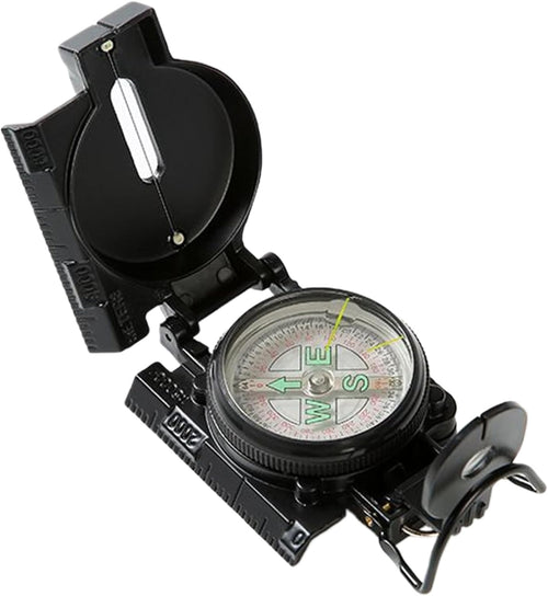 Hiking Survival Compass, Portable Survival Gear, Aluminum Alloy Pocket Compass, 5,98 x 2,28 x 0,87 pollici Small Navigation Tool for Outdoor Travel, Camping, Backpacking, Hunting, multicolore, Random