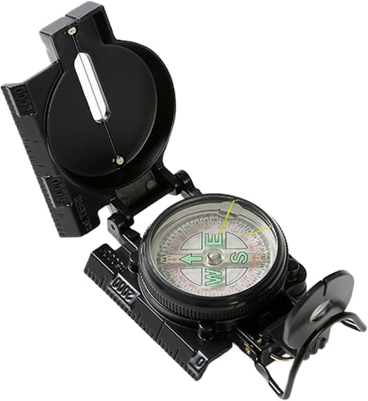 Hiking Survival Compass, Portable Survival Gear, Aluminum Alloy Pocket Compass, 5,98 x 2,28 x 0,87 pollici Small Navigation Tool for Outdoor Travel, Camping, Backpacking, Hunting, multicolore, Random