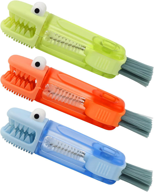 ASSRECT 4 in 1 Cup Lid Cleaning Brush 3pcs Multifunctional Cleaning Brush Portable Crevice Cleaning Brush Set for Bottle Gap Tight Spaces Cup Essential Cleaning Tools for Home Kitchen