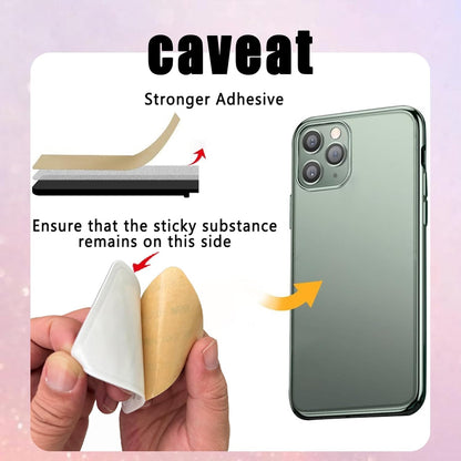 4Pcs Silicone Phone Sticky Grip,Leeneen Suction Phone Case Mount for All Phone,Hands-Free Strong Grip Holder for Selfies and Videos