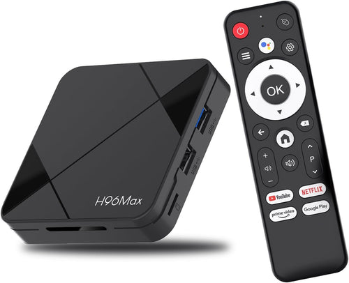Android 14.0 TV Box, LEFFOT RK3518 4K UHD Streaming Media Player, 2GB RAM + 8GB ROM, Smart TV Box with HDR10, Voice Control, 2.4G & 5G WiFi 6, 100M Ethernet, BT 5.4, USB 3.0, RK3518 Quad Core A53