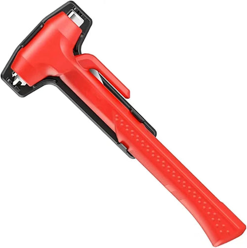 Window Breaker,Car Accessories,2-in-11Emergency Glass Hammer,Car Safety Hammer Survival Kit with Heavy-Duty Carbon Steel Tip and Hardened Sharp Window Breaker, Seat Belt Cutting（Red）