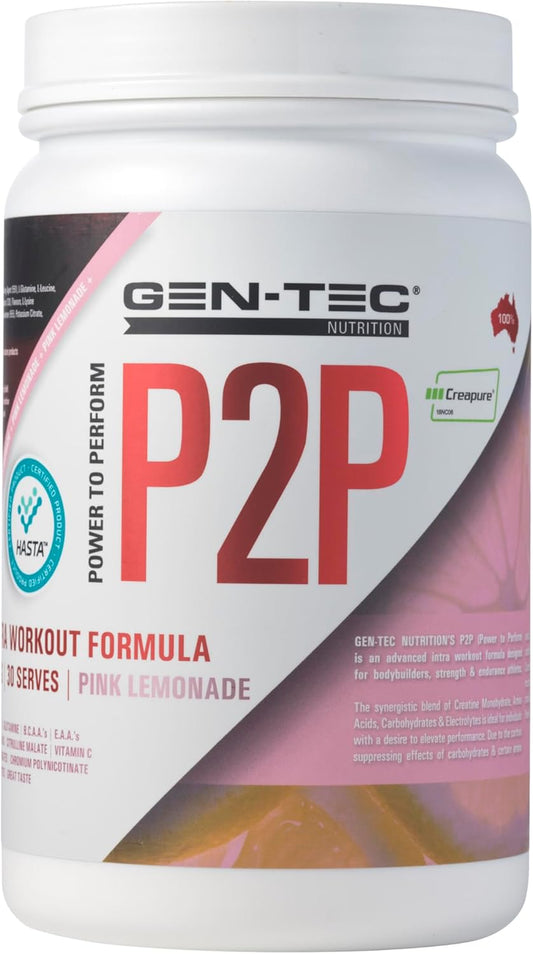 Gen-Tec Nutrition P2P Advanced Intra Pink Lemonade Flavour Workout Formula 900 g