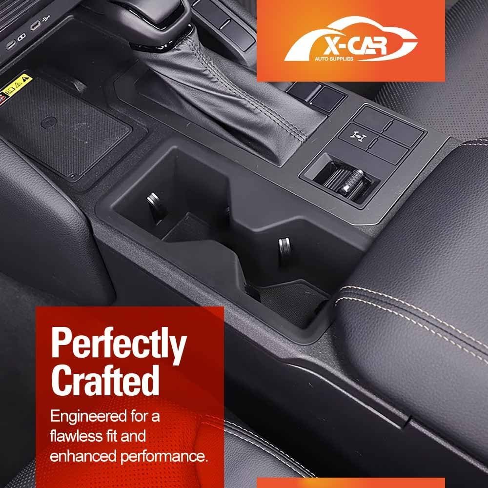 X-CAR Centre Console Rubber Cup Holder Insert for Toyota Prado 250 Series 2024-2025 Interior Accessories