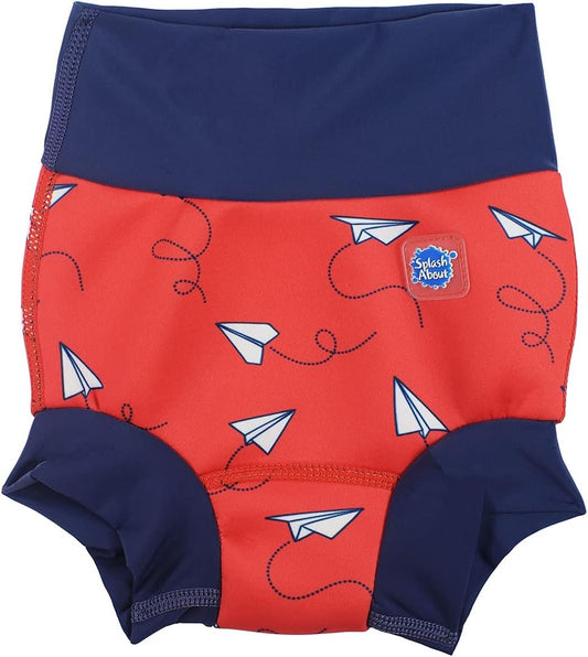 Splash About Happy Nappy Swim Diaper Paper Planes Red, 12-24 Months