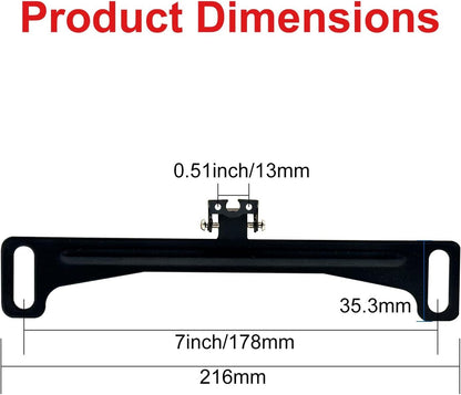 VOJKOREL Universal Car Rear View Camera License Plate Bracket Backup Camera License Plate Mount Rearview Cam Mount Bracket (Black 03)