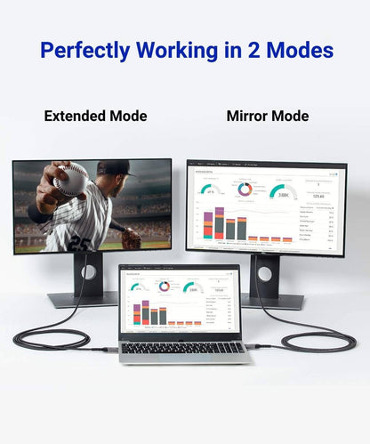 JSAUX 4K DisplayPort to HDMI Cable Adapter 10FT, DP to HDMI Male Video UHD 4K@30Hz/2K@60/1080P@120 Nylon DP to HDTV Uni-Directional Cord for Dell, Projector, Desktop, AMD, NVIDIA, Lenovo, HP, ThinkPad