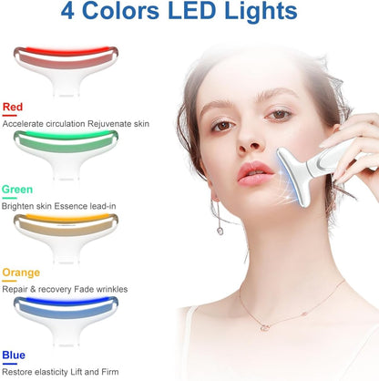 CHENKOO DIRECT Neck Face Firming Wrinkle Removal Tool, Skin Rejuvenation Beauty Massager for Skin Care,Improve,Firm,Tightening and Smooth (Light White)