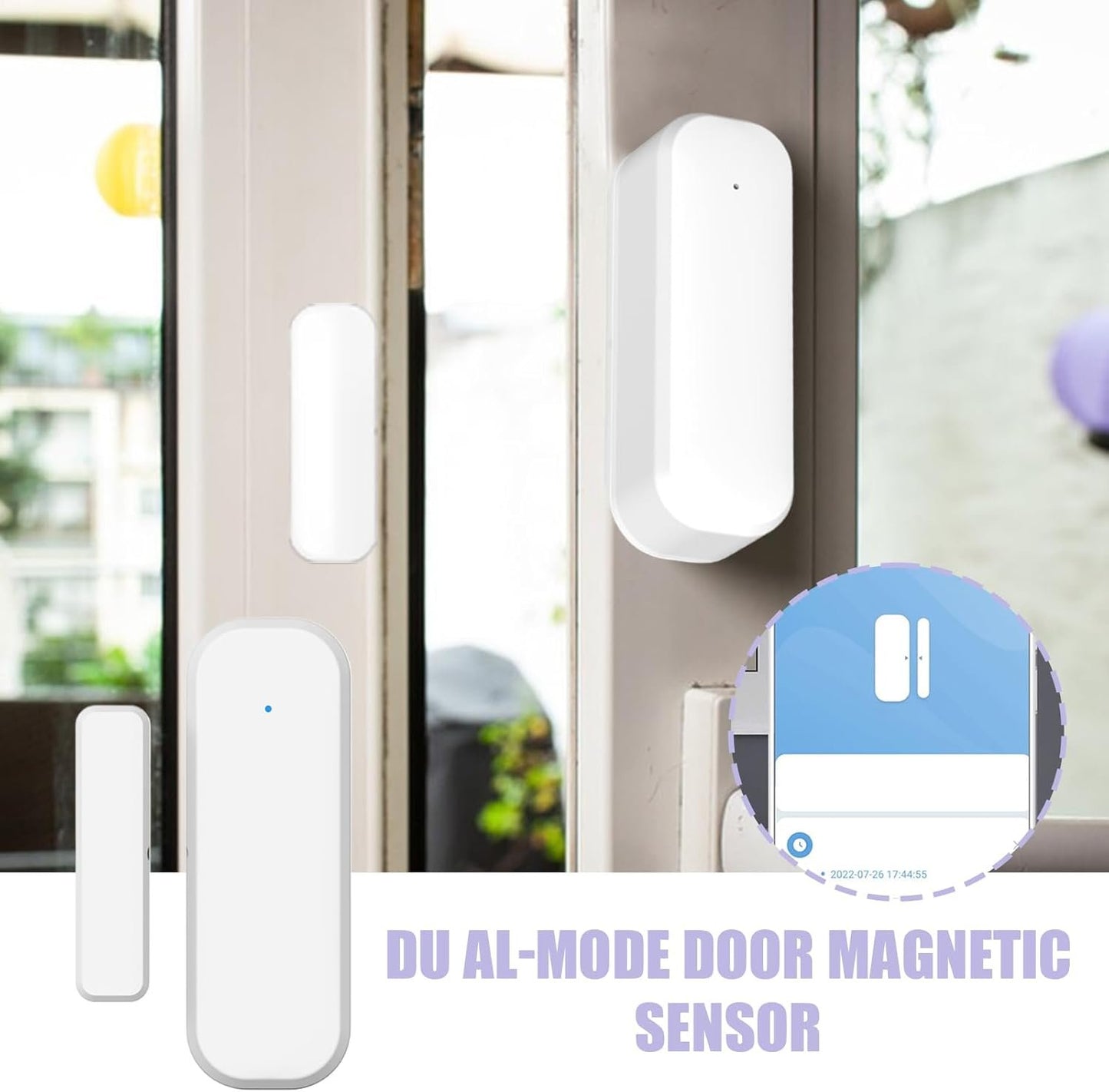 Door Monitor Sensor, Smart Door Open/Closed Detectors, Home Automation, APP Remote Notification, Magnetic Safety Equipment for Living Room Workplace