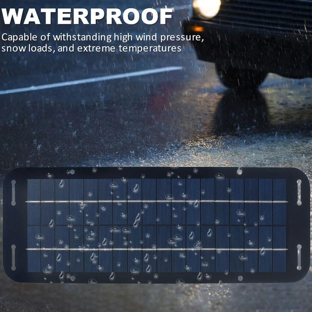 60W Portable Solar Panel 12 Volt Trickle Battery Charger, Solar Battery Trickle Charger Maintainer For Caravan Car Van Boat Kit for Car, Automotive, Motorcycle