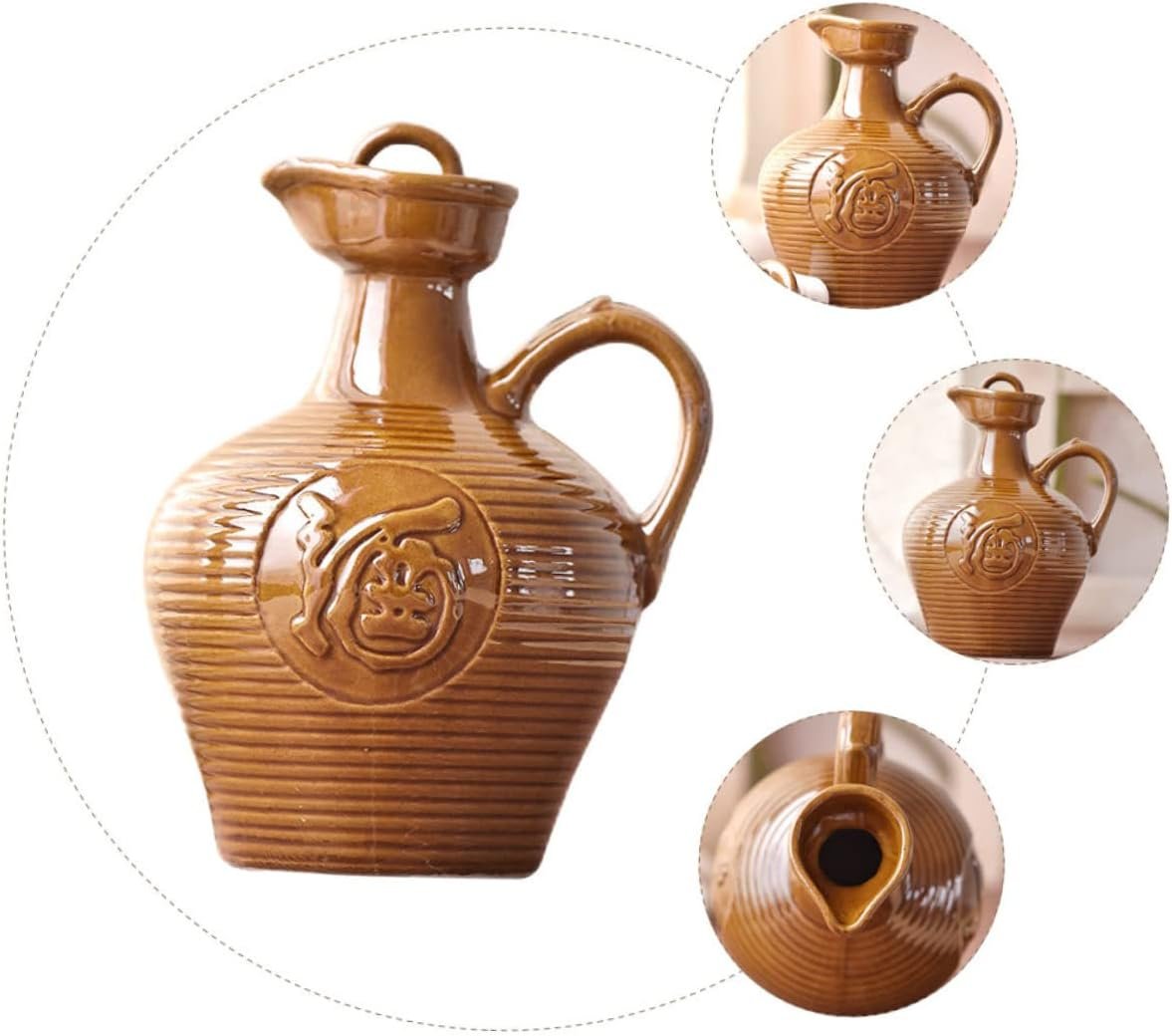 GALPADA caraffa Gadget casa oggettistica casa boracce Borraccia Stich boraccia Smalto retrò Moderno Porcellana brocche brocca di Vino Portatile bollitore per Vino Domestico Ceramica