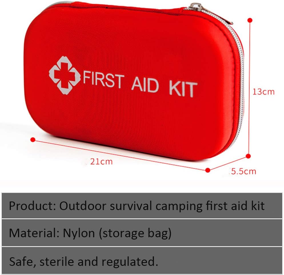 First Aid Kit -190 Pieces of First Aid Supplies, Travel Size Home Portable Medical Survival Kit, Lightweight Compact Pocket Aid Kit for Sports Outdoor Survival, Compatible Outdoor Gear Emergency Kits Trauma Bag