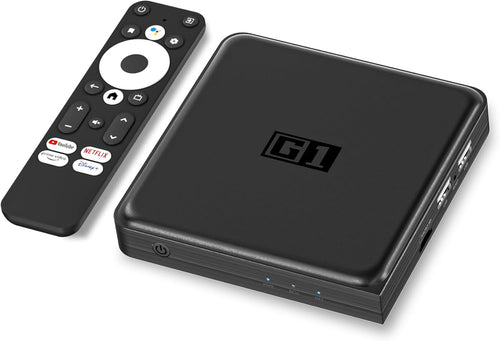 Android 11.0 TV Box for Google/Netflix - G1 TV Box 4G LPDDR4& 32G eMMC,Streaming Devices for TV Compatible with Google Assistant,Chromecast,4K HDR10+,Dolby Vision,AV1,Dolby Digital & DD+,WI-FI 6