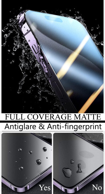 JELLYEA 3 Pack Matte Tempered Glass for iPhone 16 Pro Max Matte Screen Protector Anti-Glare Anti-Fingerprint Anti-Scratch Case Friendly Bubble Free for Apple iPhone 16 Pro Max, 6.9”