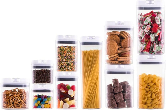 Avanti 40310 Flip Top Storage Container 10 Piece Set, Clear