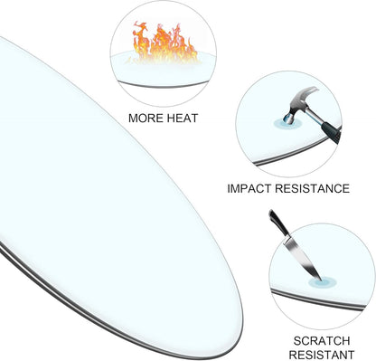 40" Round Tempered Glass Table Top, Transparent Table Surface 1/4'' Thick Pencil Polished Edge Multipurpose for Dining Table, Home Office Glass Countertop.