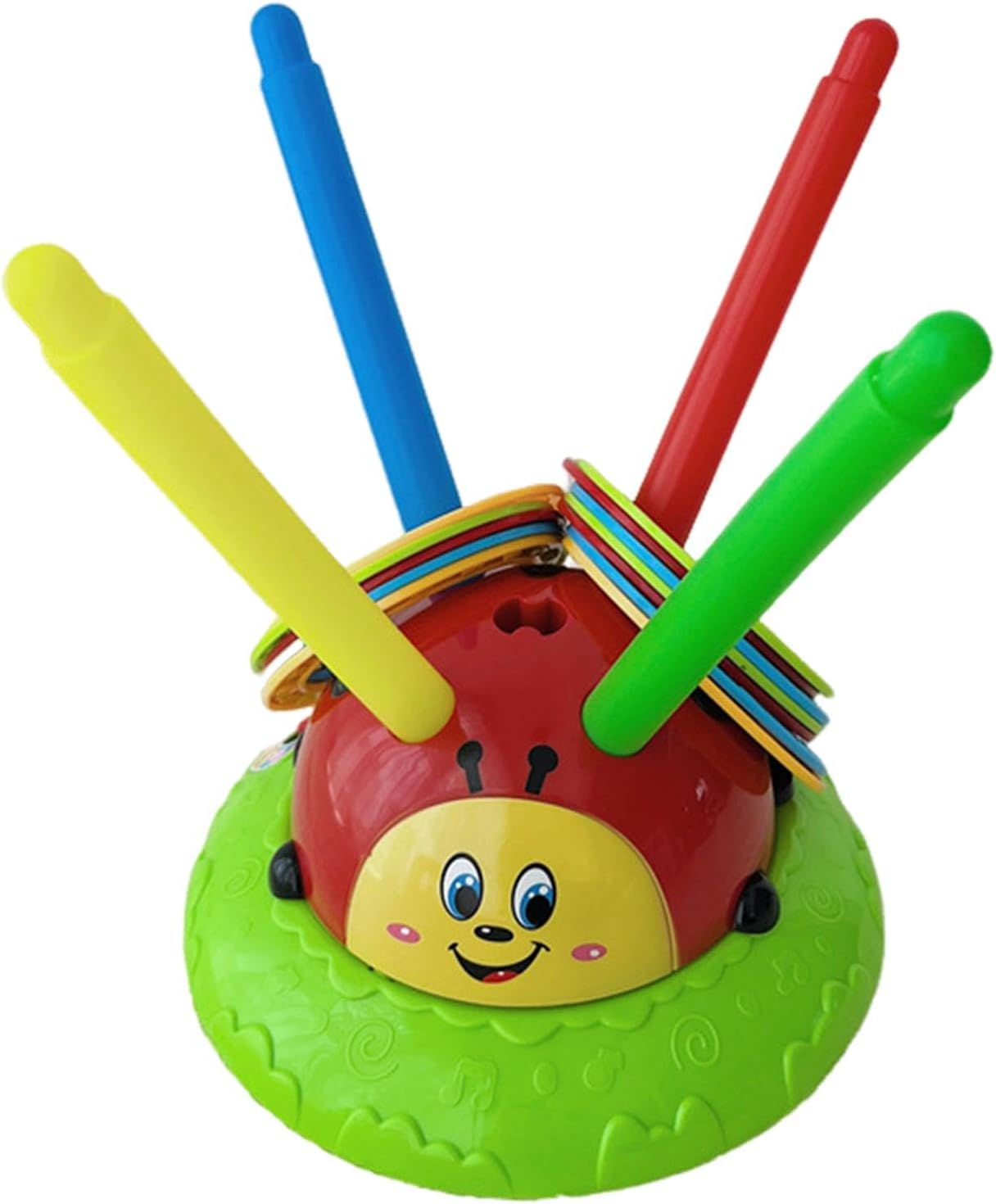 Ladybug Jump and Toss Toy, Musical Kids Game, Toddler Fun Equipment, Indoor Outdoor Play, Summer for Boys and Girls, 2-in-1 Jump and Feature, Sturdy and Interactive, Parties