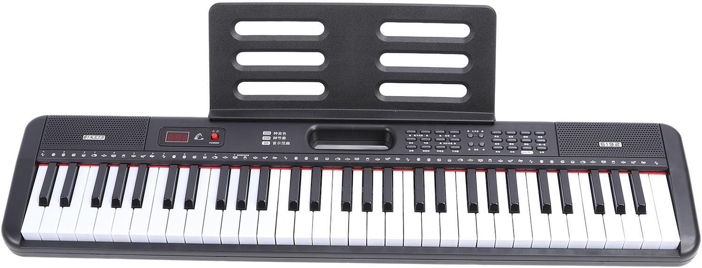 61 Keys Piano Keyboard, Electronic Digital Piano with Built-in Speaker, Microphone Stand, for Beginners, Kids and Adults