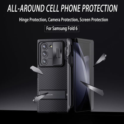 COCOING for Samsung Z Fold 6 Case with [S Pen Fold Edition] & Slide Camera Cover & Pen Holder,with Screen Protector&Kickstand Phone Case for Samsung Galaxy Z Fold 6